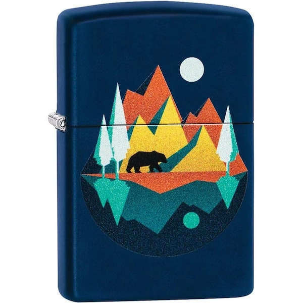 Zippo 2024 Zippo Custom Bear Mountains Navy Matt ZIP-239CI409902 - main